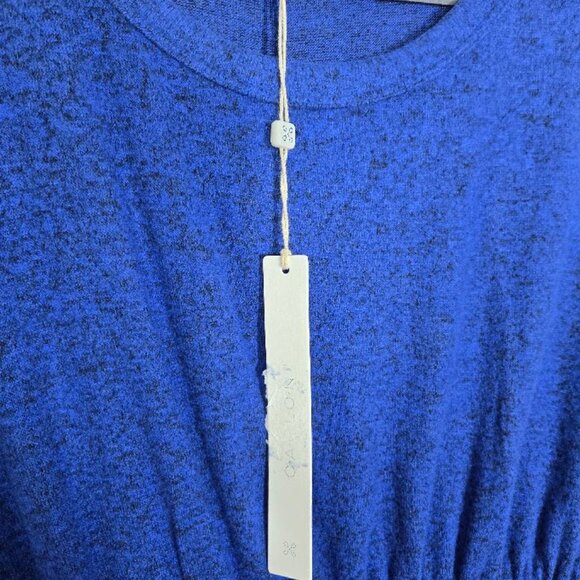 CASLON Blue Long Sleeve Peplum Top Size XS – Soft Knit Adjustable Waist blouse - Picture 11 of 13